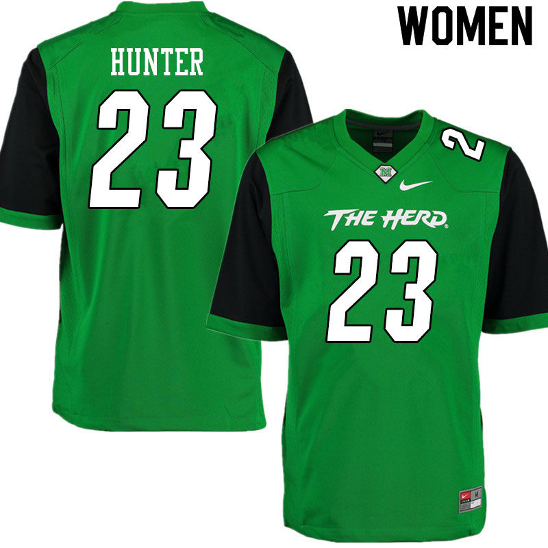 Women #23 Rashawn Hunter Marshall Thundering Herd College Football Jerseys Sale-Gren - Click Image to Close